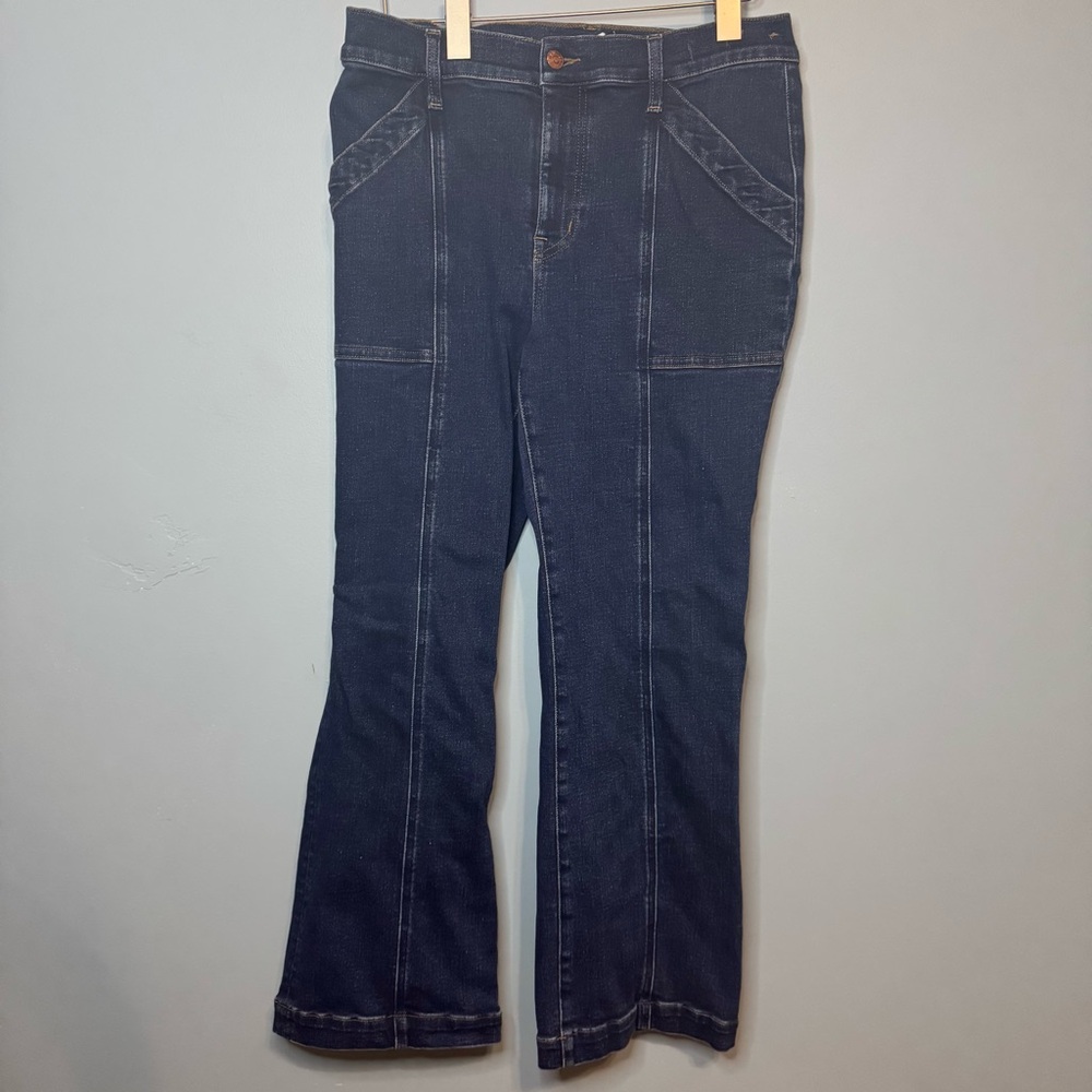 Madewell Mid Rise Kick Out Crop Jeans in Luana Wash Seam Edition Size 30 - Picture 3 of 14